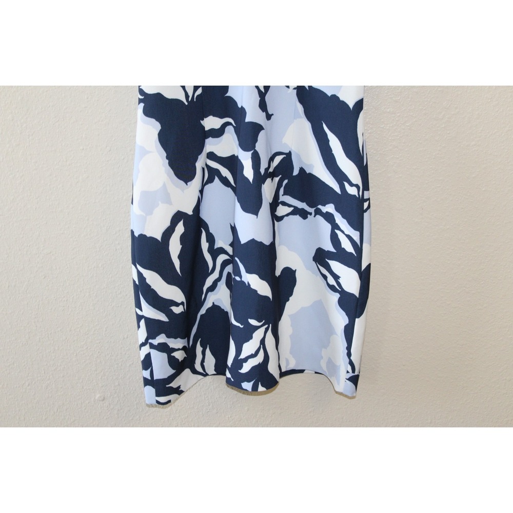Keepsake Womens Blue White Floral Short Sleeve Dress M - Picture 3 of 5